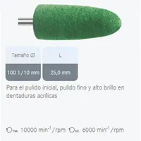 PULIDOR KOMET PM - 9603.104.100 VERDE - 10UDS. P/ACRILICOS