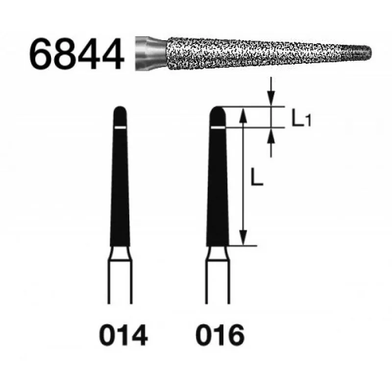 FRESAS DIAMANTE KOMET FG - 6844.314 GRANO GRUESO 5UDS