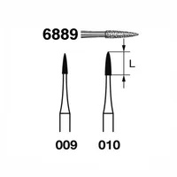 FRESAS DIAMANTE KOMET FG - 6886.314 GRANO GRUESO 5UDS