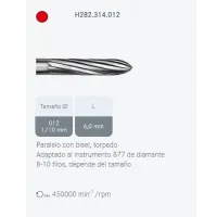 Fresas Carbide Komet FG - H282.314.012 Cx5uds