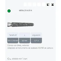 FRESAS DIAMANTE KOMET FG - 856.314 GRANO MEDIO 5UDS