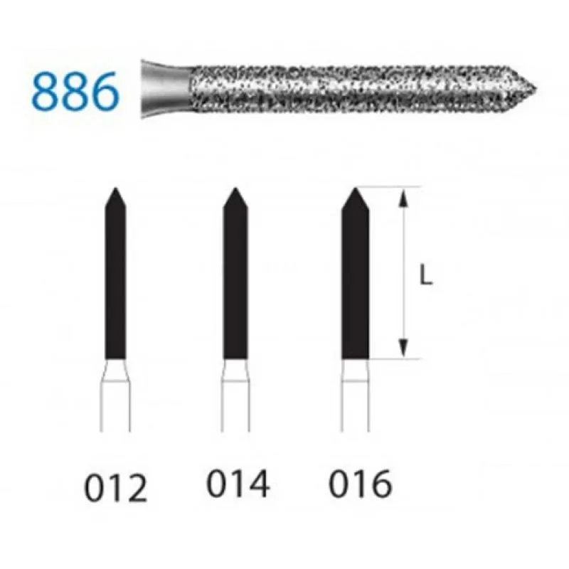 FRESA DIAMANTE CILINDRICA 886.314 GRANO MEDIO