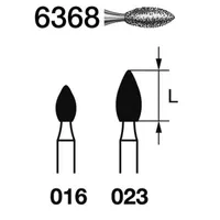 FRESAS DIAMANTE KOMET FG - 6368.314 GRANO GRUESO 5 UDS