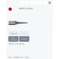 FRESAS DIAMANTE KOMET FG - 8392.314.016 - 5UDS.GRANO FINO