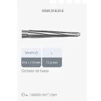 FRESA CARBURO TUNGSTENO CÓNICA PARA CIRUGÍA H269.314.016