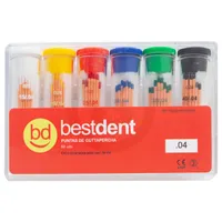 PUNTAS DE GUTTAPERCHA CONICIDAD 04. Y 06. BESTDENT