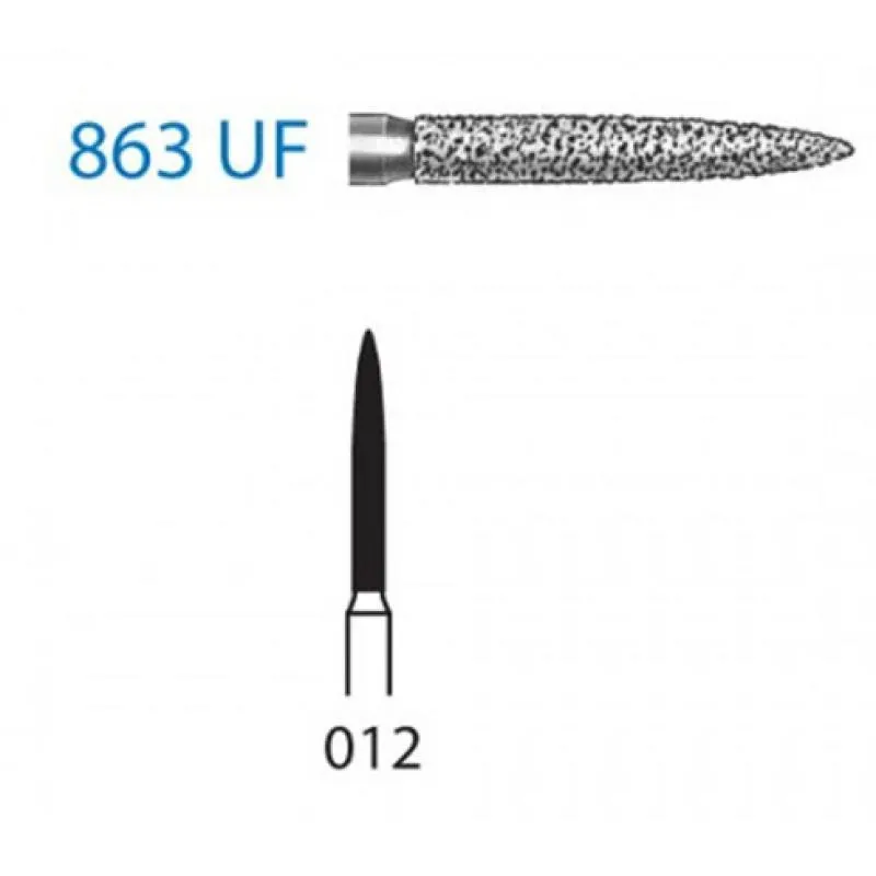 FRESAS DIAMANTE KOMET FG - 863UF.314.012 5UDS. GRANO XX-FINO