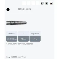 FRESAS DIAMANTE KOMET FG - 5855.314.025 5UDS..GRANO X-GRUESO