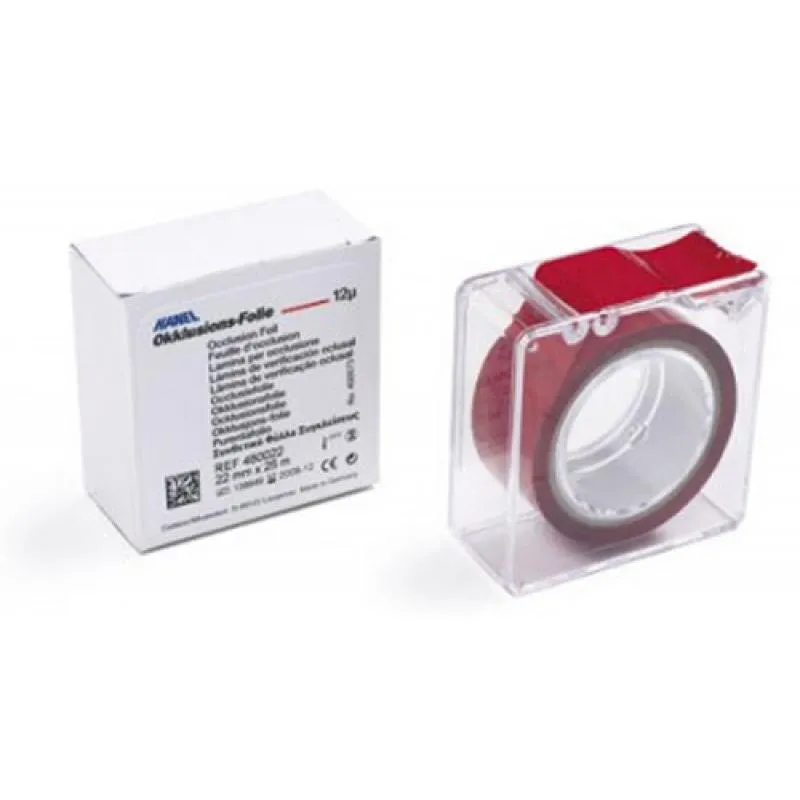 PAPEL ARTICULAR HANEL 12 MICRAS 22MM ROJO 1 LADO