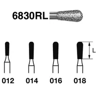 FRESAS DIAMANTE KOMET FG - 6830RL.314.012 5UDS.