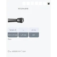 FRESA CARBURO TUNGSTENO PERA TURBINA H7L.314 