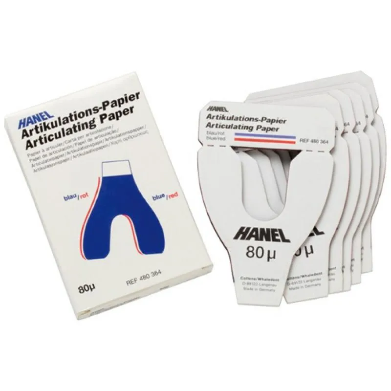 PAPEL ARTICULAR HANEL HERRADURA 80 MICRAS AZUL/ROJO 72UDS