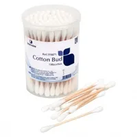 Bastoncillos doble algodón de madera Dochem 100uds