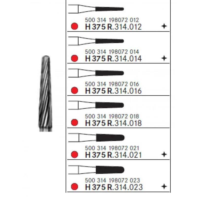 FRESAS CARBIDE KOMET FG - H375R.314.012 5UDS.