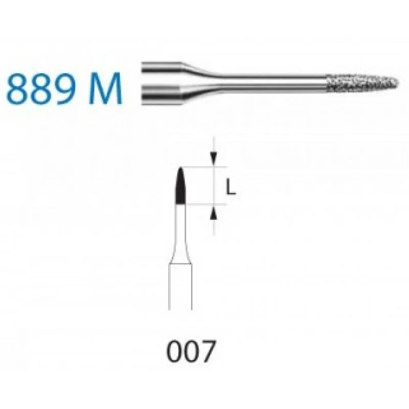 FRESAS DIAMANTE KOMET FG - 889M.314.007 5UDS. GRANO MEDIO