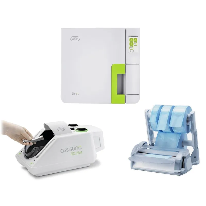 KIT ESTERILIZACIÓN W&H: AUTOCLAVE 22L, ASSISTINA 301 PLUS Y  SELLADORA SEAL 2