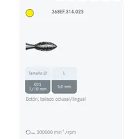 FRESAS DIAMANTE KOMET FG - 368EF.314 GRANO XFINO 5 UDS