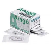 Sutura Negra Multifilamento No Absorbible de Seda TB (12 uds) - ARAGÓ - 3/0 TB-15 Aguja 19mm 3/8 C.T. CX12uds.