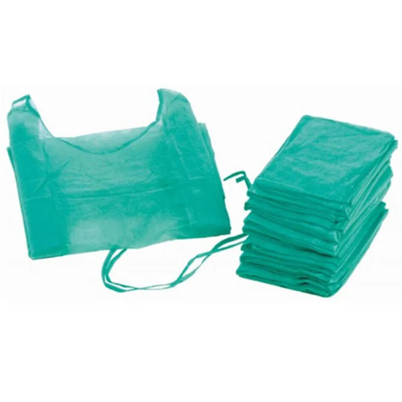 BATAS DESECHABLES VERDES SIN PUÑOS 10 UDS