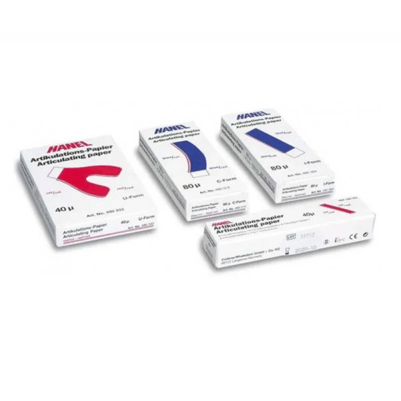 PAPEL ARTICULAR HANEL 40 MICRAS 22MM ROJO/ROJO