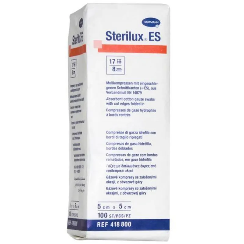 GASAS NO ESTÉRILES STERILUX - 5 X 5cm - 100UDS