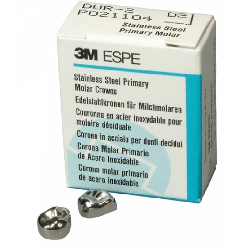 CORONAS PEDIÁTRICAS ACERO ND-96 SEGUNDO MOLAR SUPERIOR IZQUIERDO Nº2