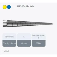 FRESAS CARBIDE KOMET FG - H135Q.314.014 -5UDS. ACABADO COMPO