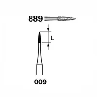 FRESAS DIAMANTE KOMET FG - 889.314.009 5UDS. GRANO MEDIO