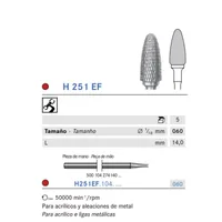 FRESA KOMET PM TUNGSTENO H251EF.104.060 GRANO FINO 1UD