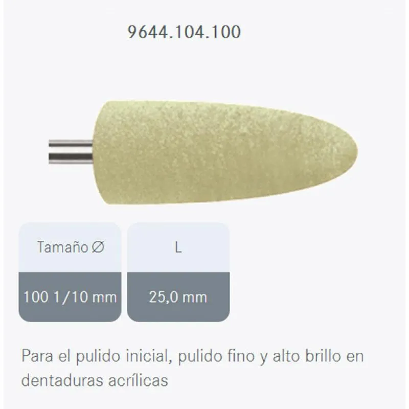 PULIDOR KOMET PM - 9644.104.100 AMARILLO 10UDS.P/ACRILICOS