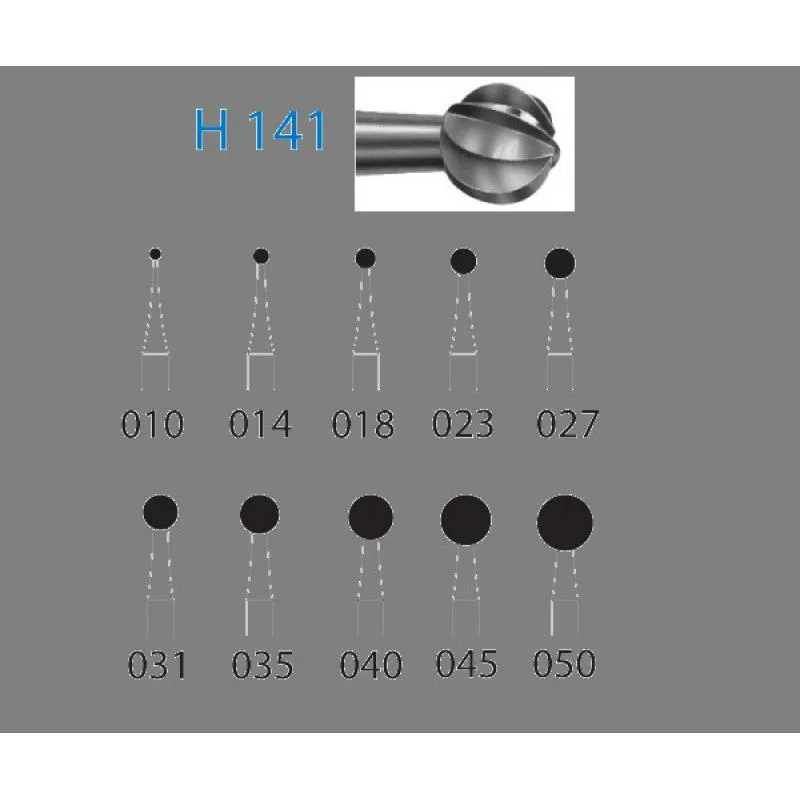 FRESA CARBURO TUNGSTENO BOLA PIEZA DE MANO H141.104
