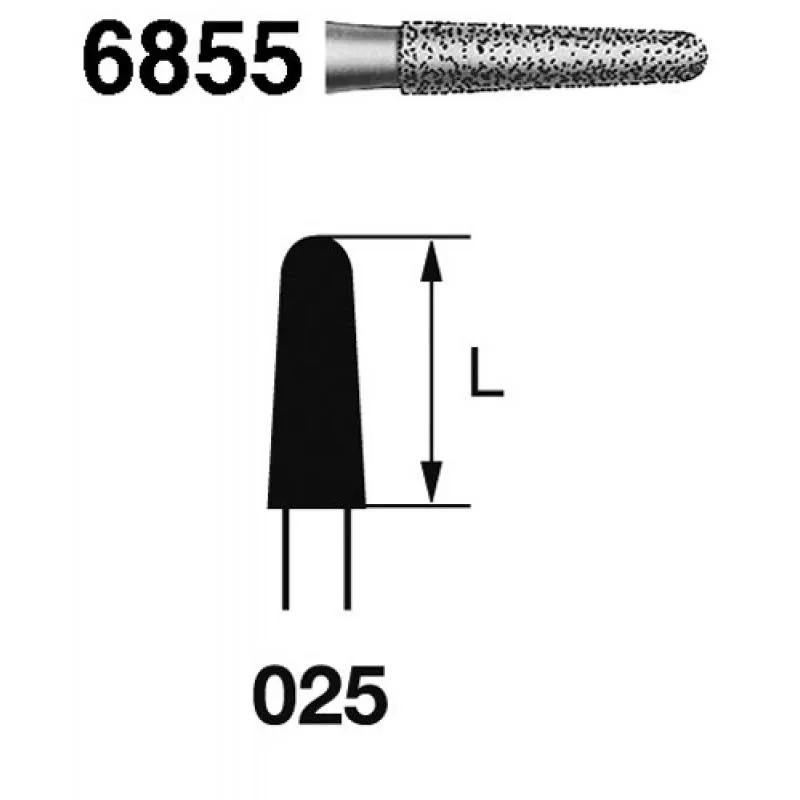 FRESAS DIAMANTE KOMET FG - 6855.314 GRANO GRUESO 5UDS
