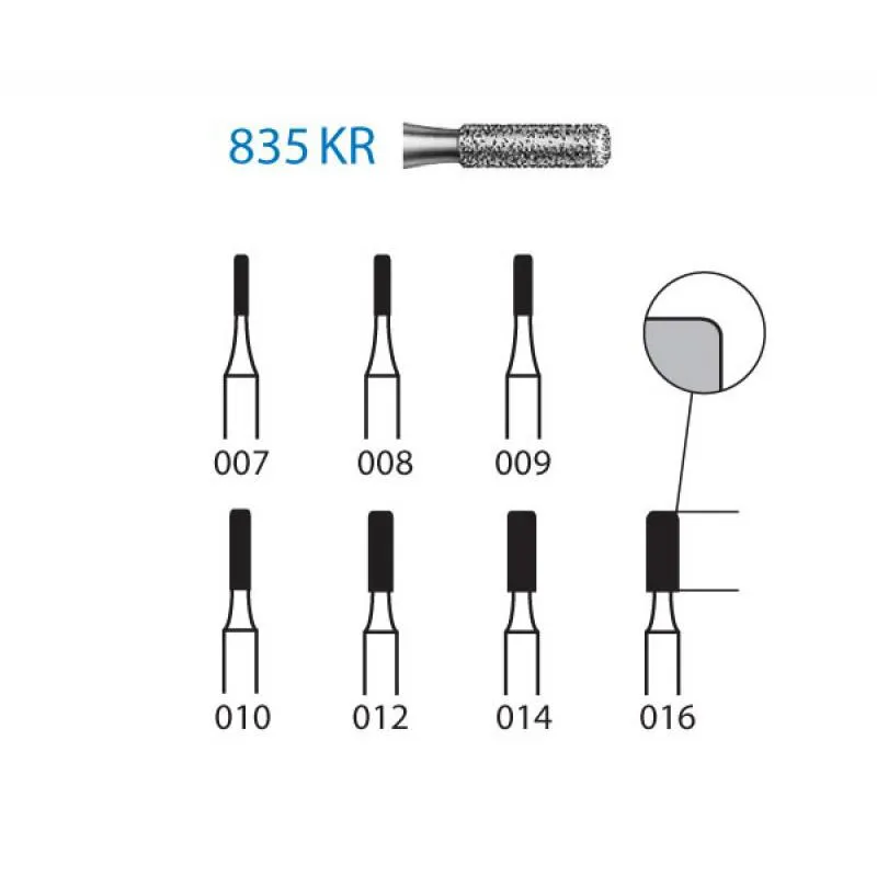 FRESA DIAMANTE CILINDRICA BORDE REDONDEADO 835KR.314