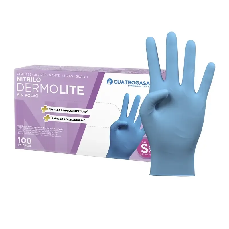 GUANTES NITRILO SIN POLVO AZULES - TALLA XS