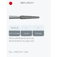 FRESAS DIAMANTE KOMET CA - 8831L.204.012 5UDS. PERIO