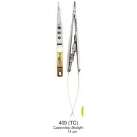 PORTA AGUJAS CASTROVIEJO 14CM RECTA - 469TC MASTER