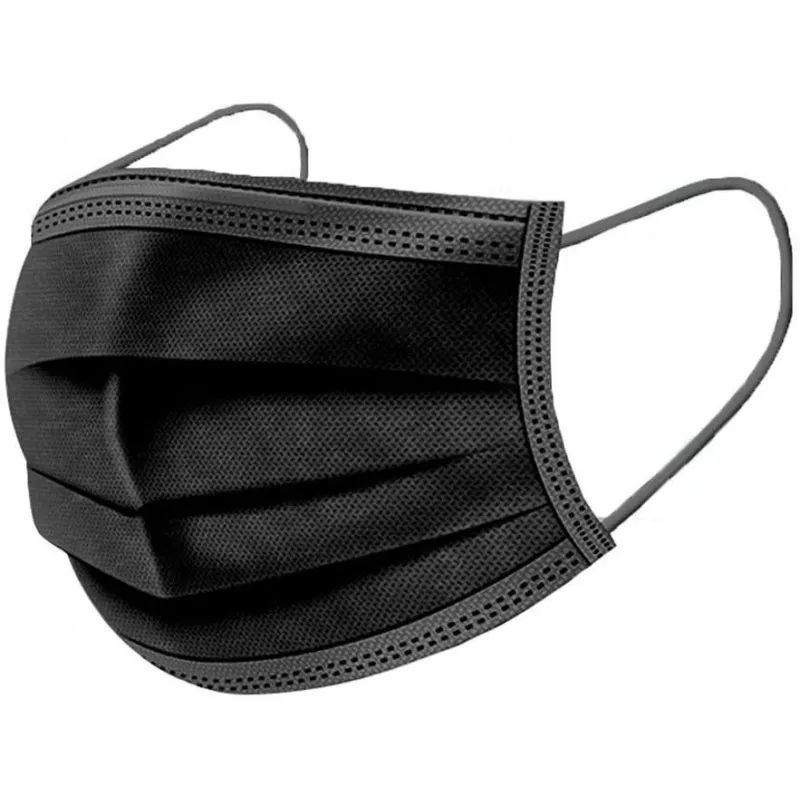 Mascarilla quirúrgica negra Monoart 50uds.