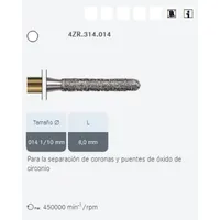 FRESAS DIAMANTE KOMET FG - 4ZR.314.014 CORTE CIRCONIO - 5UDS.