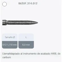 FRESAS DIAMANTE KOMET FG - 862UF.314.012 GRANO XXFINO 5UDS